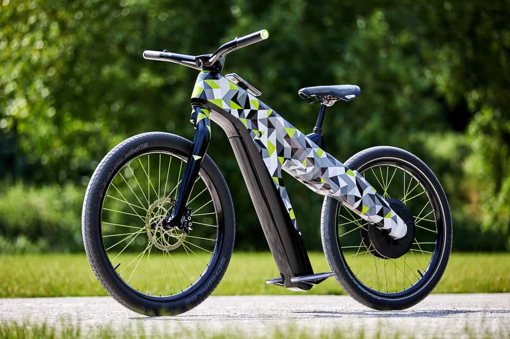 Le Skoda Klement est un hybride entre le vélo électrique et le cyclomoteur. © Skoda