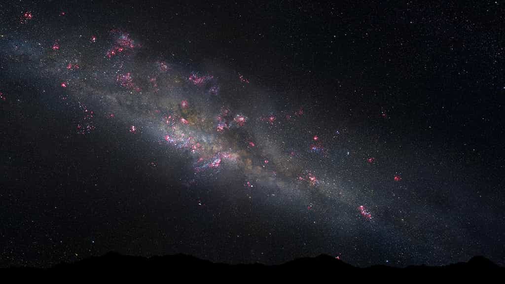 Illustration de notre galaxie, la Voie lactée, avec une dizaine de milliards d'années de moins. © Z. Levay, Nasa, Esa, STScI/Aura