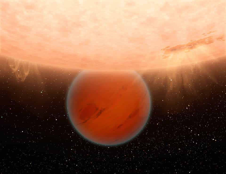 Une vue d'artiste de GJ 436b. Crédit : Nasa / JPL-Caltech / R. Hurt (SSC/Caltech)