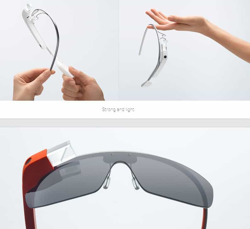 Le premier modèle de Google Glass arbore un design minimaliste qui tente d’intégrer au mieux les composants du système dans la branche droite et la monture. Google n’a pas encore communiqué de date pour une commercialisation à grande échelle. © Google