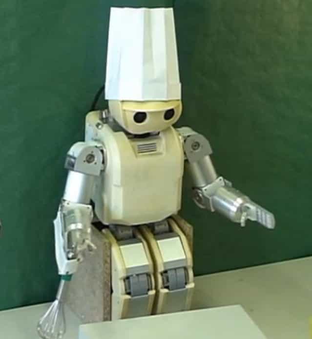 Hoap-3, le robot humanoïde cuisinier, peut vous préparer une omelette. Il suffit de lui apprendre ! © Lasa