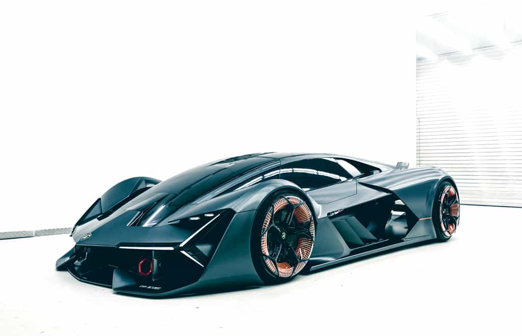 La Lamborghini Terzo Millennio est un concept pour montrer quelques-unes des orientations technologiques futures de la marque italienne. © Lamborghini