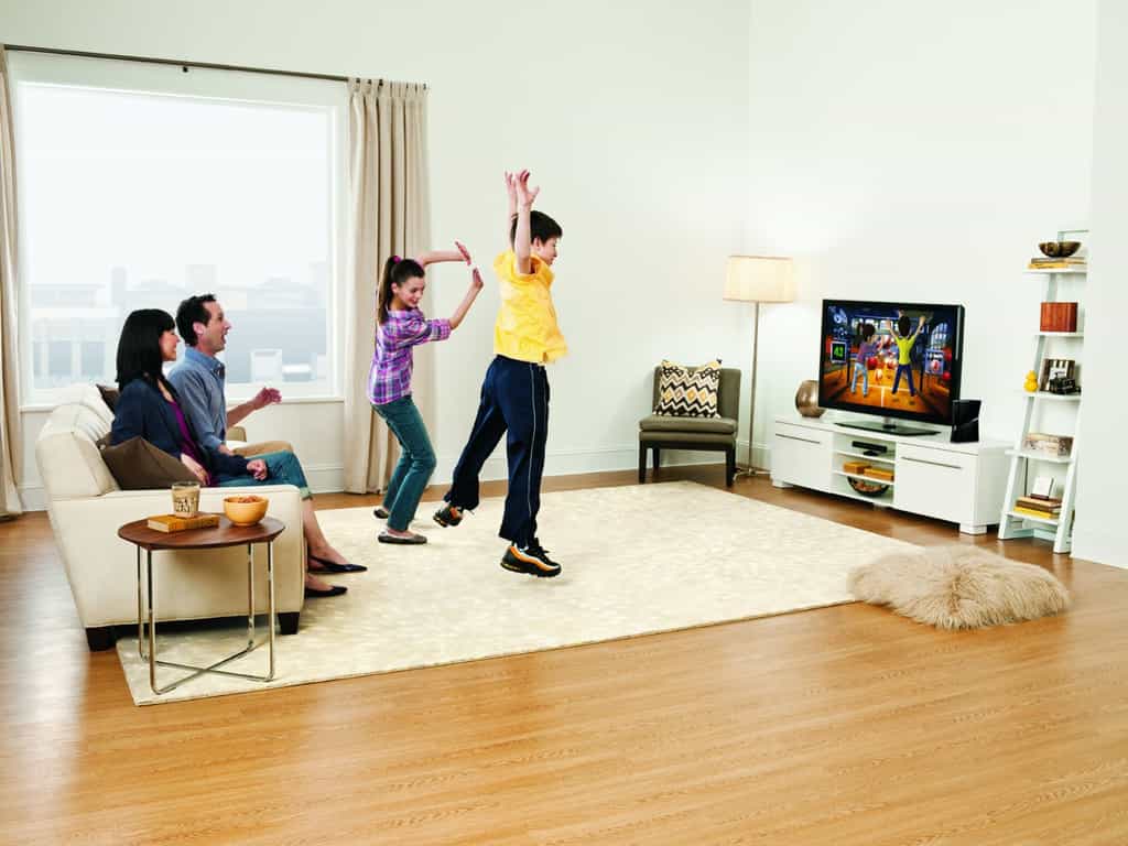 Kinect est d'abord conçu pour la famille dans son salon : on y joue et on regarde des vidéos. © Microsoft