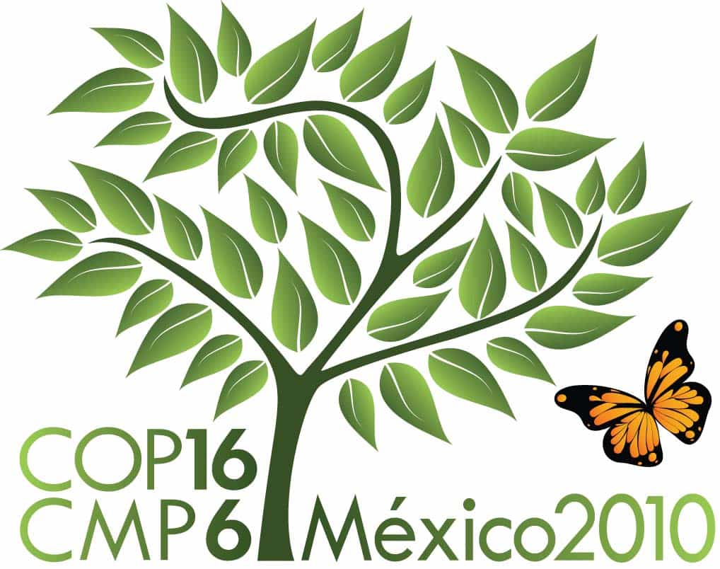 Cop 16 à Cancun : une des dernières grandes réunions avant la fin du protocole de Kyoto, en 2012. (Logo officiel)