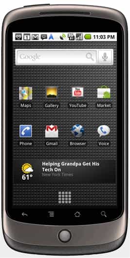 Le Nexus One, un coup d'essai de Google, construit par le fabricant taïwanais HTC. Facebook a-t-il un projet similaire ? © Google