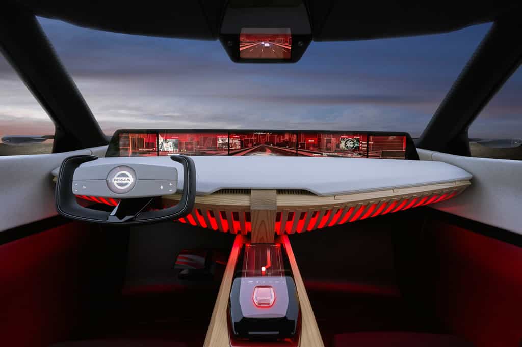 Le tableau de bord du concept-car Nissan Xmotion. © Nissan