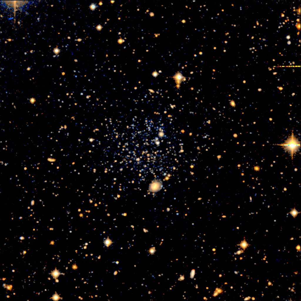 Leo-T, une des galaxies naines entourant la Voie Lactée. Crédit : Mike Irwin, SDSS-II Collaboration