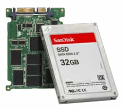 Le modèle 2,5 pouces, à interface SATA, présenté par SanDisk. Crédit : SanDisk.