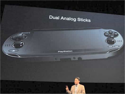 La présentation de la nouvelle PSP, appelée NGP, lors de la conférence de presse de Sony. © AV Watch, Japon