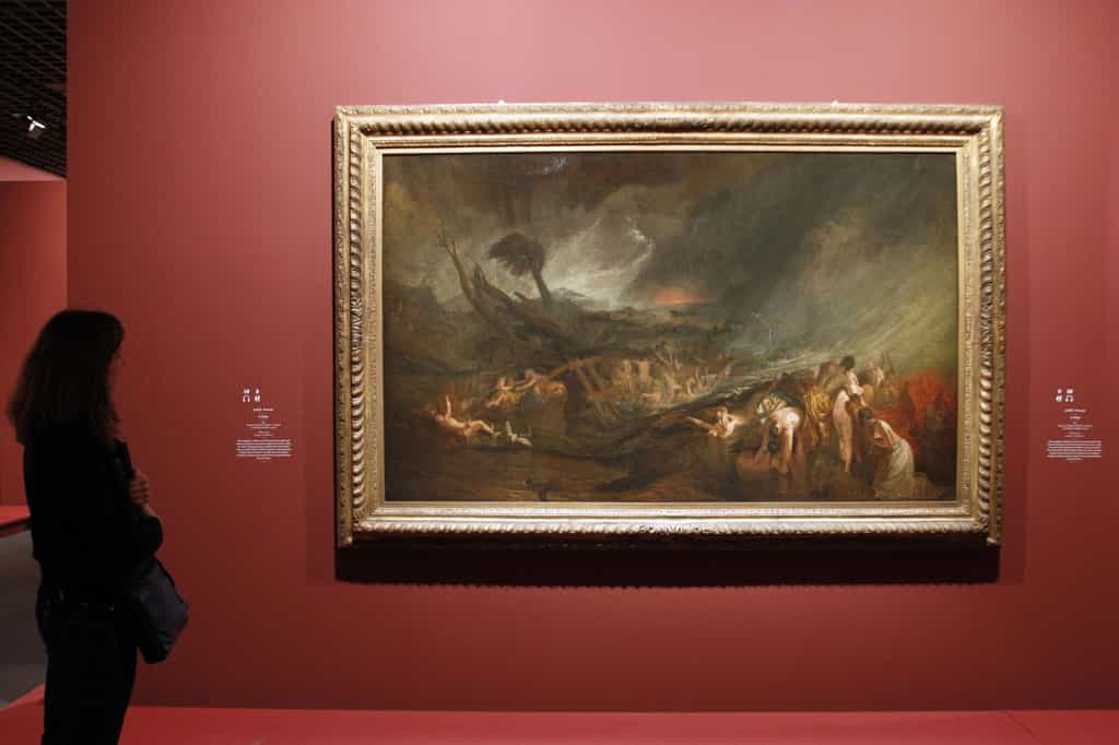Le déluge, peint en 1805 par William Turner, grand maître des paysages. De tels tableaux peuvent renseigner sur le ciel de l'époque. © AFP Photo, François Guillot
