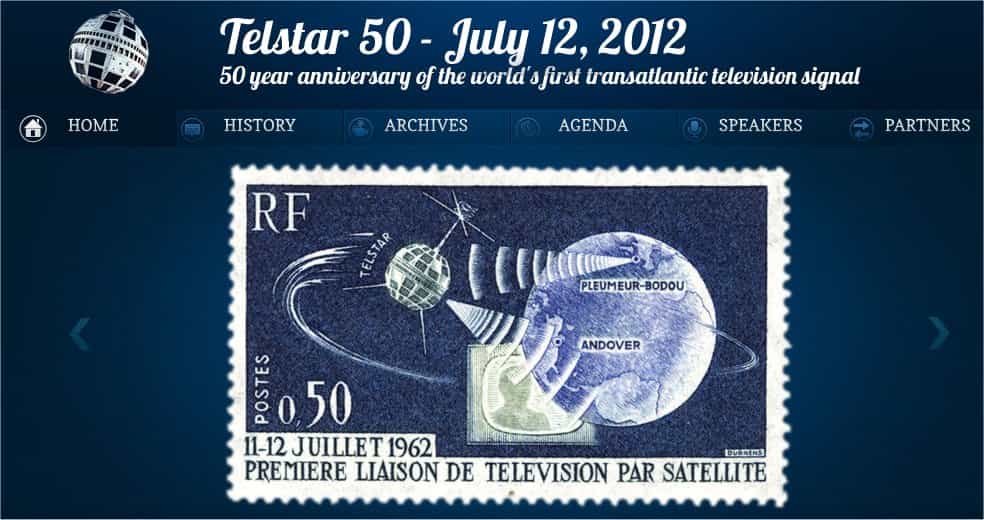 La page d'accueil du site fêtant le cinquantenaire de Telstar. © Telstar 50