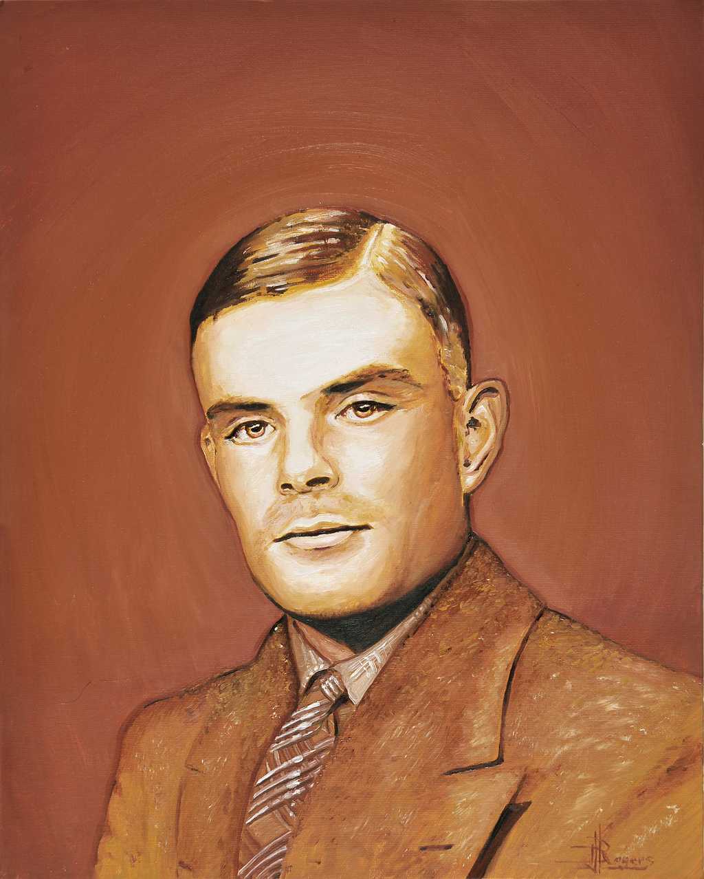 Portrait d'Alan Turing, à qui l'on doit notamment le test et la machine qui portent son nom. © Daniel Rogers