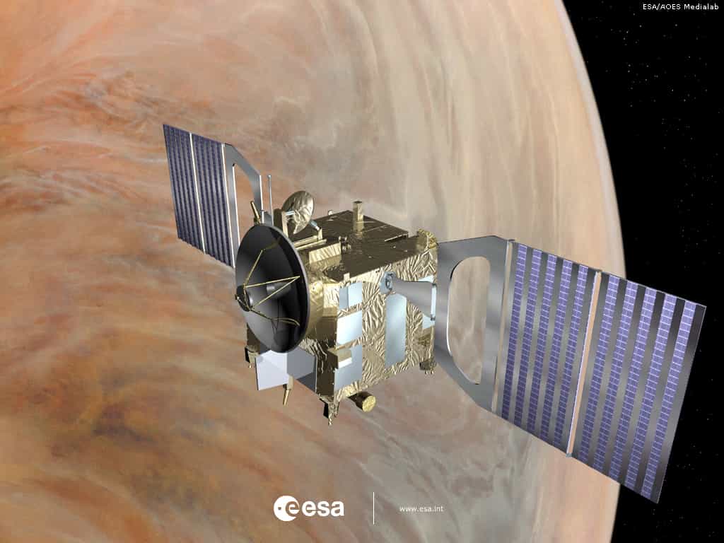 La sonde Venus Express à son poste au-dessus de Vénus. © Esa