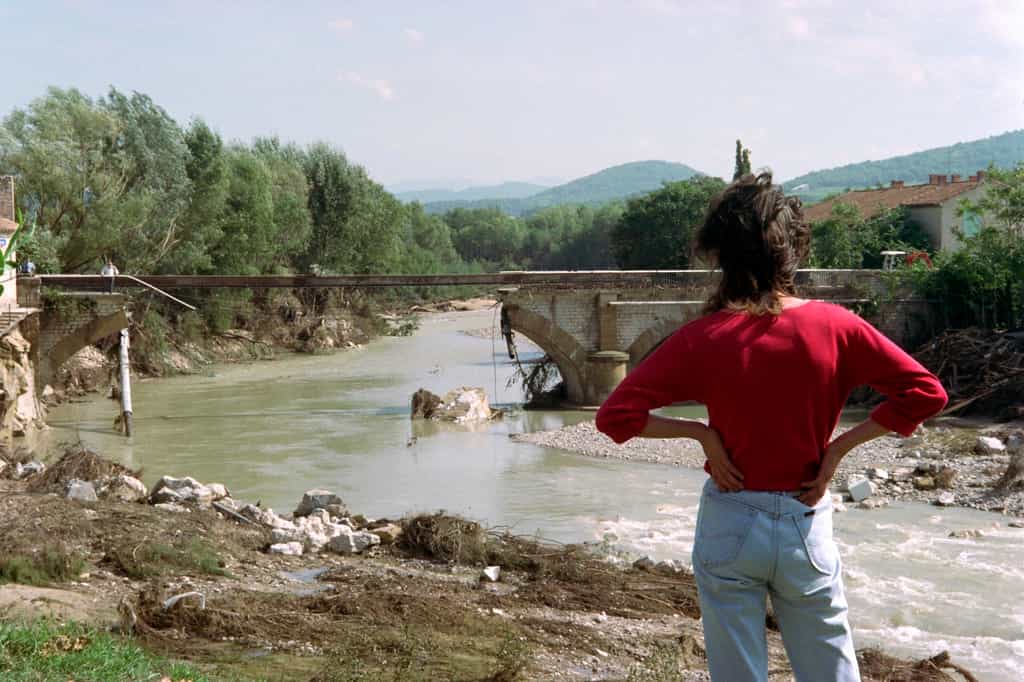La catastrophe de Vaison-la-Romaine en 1992. © Pierre Bessard, AFP