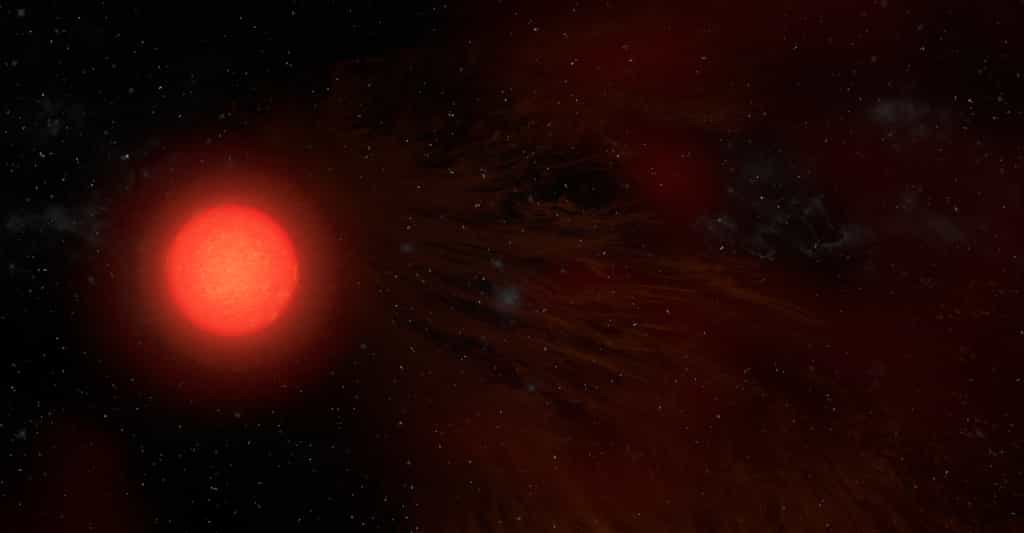 Antarès est la supergéante rouge la plus proche de la Terre. Des astronomes viennent d’en apprendre un peu plus sur sa mystérieuse atmosphère. © S. Dagnello, NRAO, AUI/NSF 