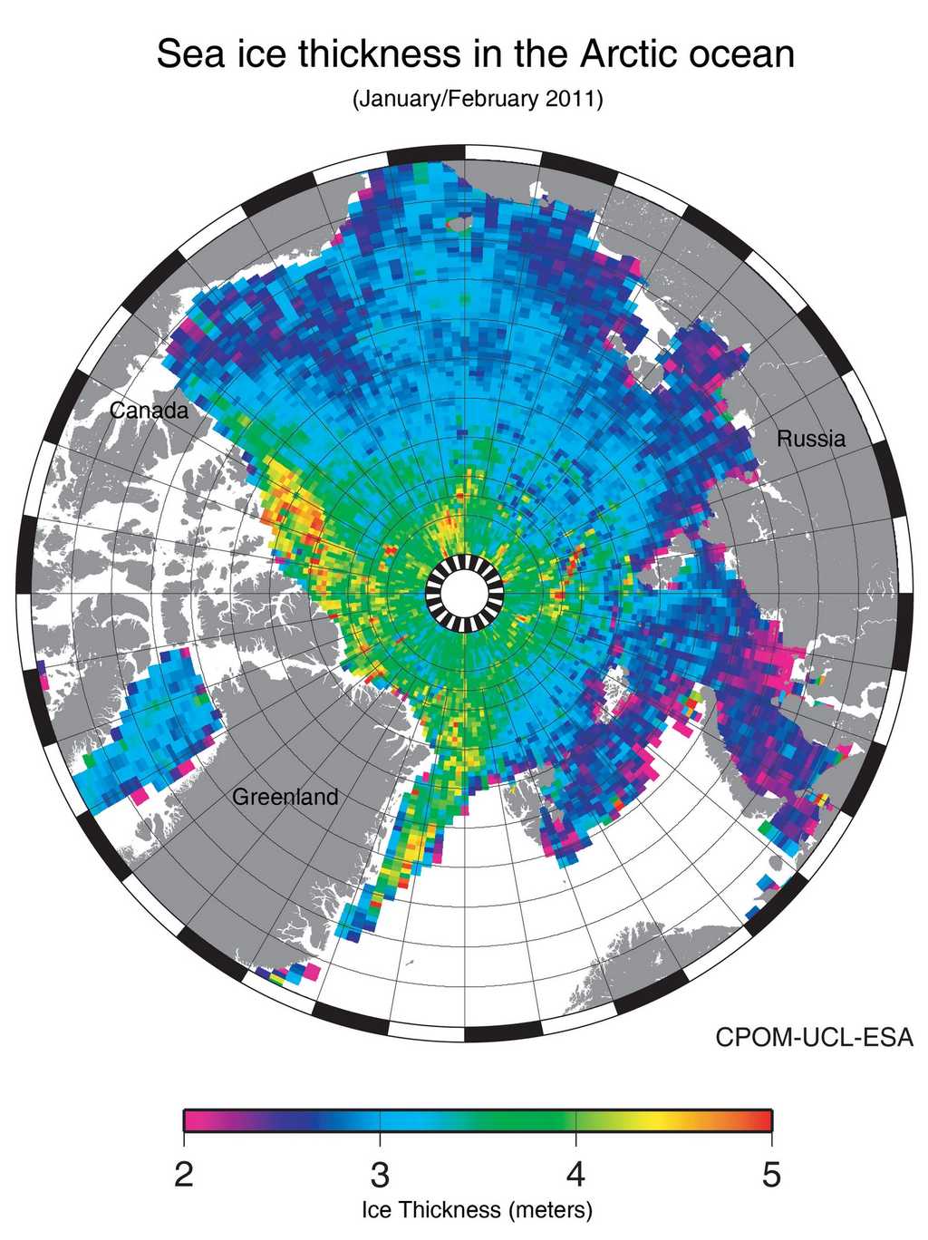 L'épaisseur de la banquise Arctique est désormais connue avec précision grâce aux mesures effectuées par le satellite CryoSat. © Esa