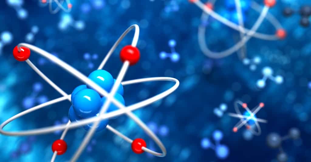Les atomes exotiques sont des analogues des atomes mais formés en utilisant d'autres particules que les protons et les électrons. Ici, une représentation d'atomes. © Leigh Prather, Shutterstock