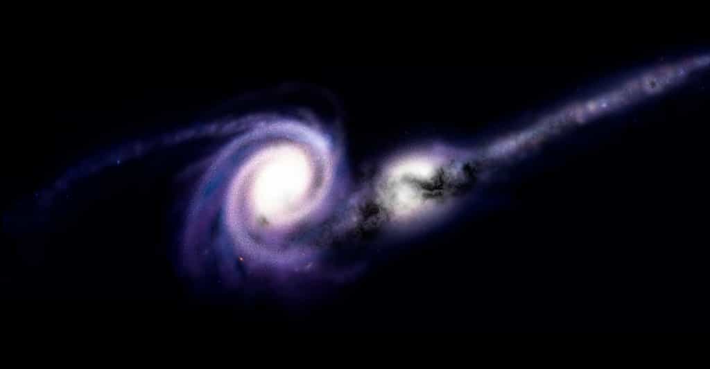 La Voie lactée s’est formée au fil de nombreuses collisions avec d’autres galaxies plus petites. Une équipe internationale ajoute aujourd’hui une sixième de ces collisions à la liste déjà connue. Elle se serait produite il y a entre 8 et 10 milliards d’années. Ici, une image d'illustration. © ordus, Adobe Stock