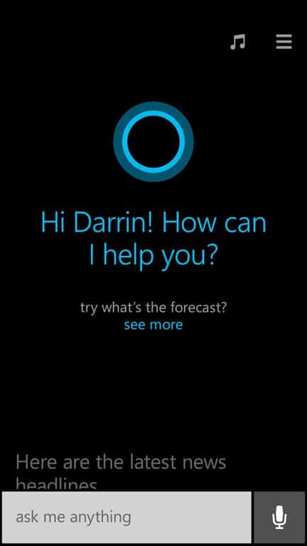 L’une des principales annonces de la conférence Build de Microsoft fut celle de l’assistant vocal Cortana. Présent dans la mise à jour Windows Phone 8.1 (en version anglaise dans un premier temps), cet équivalent du Siri d’Apple permettra aux usagers d’effectuer des recherches en langage naturel et de contrôler certaines fonctions de leur smartphone. Sous réserve d’accord préalable de l'utilisateur, Cortana observera ses habitudes (trajets fréquents, contacts les plus souvent appelés, sites Web favoris) afin de personnaliser son interaction. © Microsoft