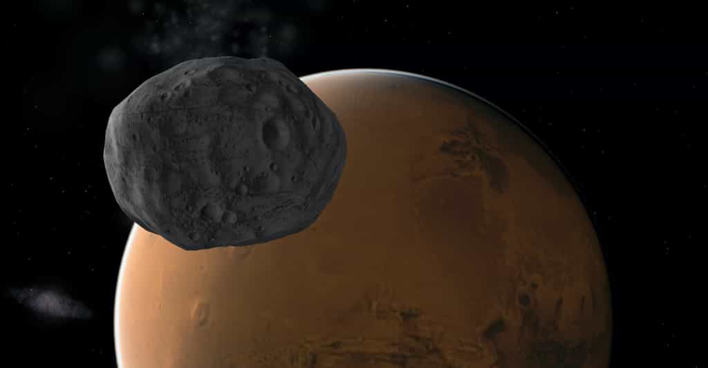 Le 4 avril 2020, Phobos, la plus grande lune de Mars, a éclipsé le Soleil. © NJ, Adobe Stock