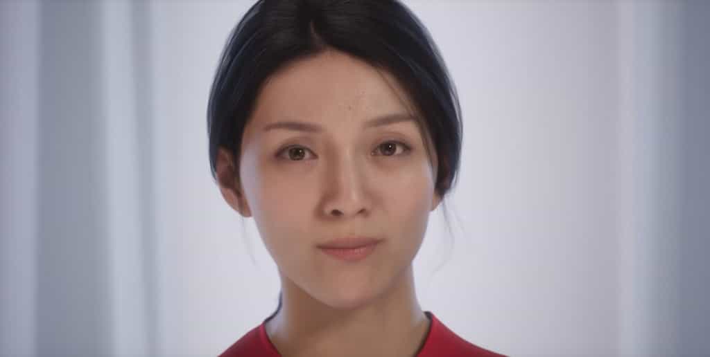 Cette jeune femme est un personnage de synthèse. © Unreal Engine