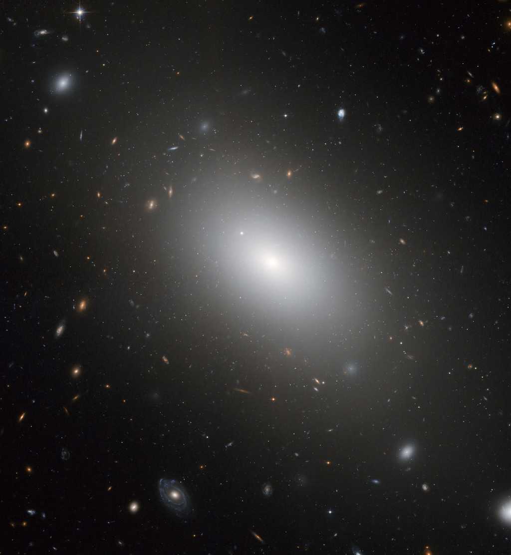 L'elliptique géante NGC 1132. Crédit : NASA, ESA and the Hubble Heritage (STScI/AURA)-ESA/Hubble Collaboration. Acknowledgment: M. West (ESO, Chile)
