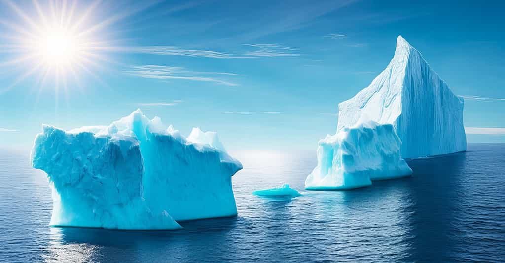 La fonte de la glace de mer en Antarctique n’impacte pas le niveau de la mer, mais peut accélérer le réchauffement climatique. © ozun, Adobe Stock