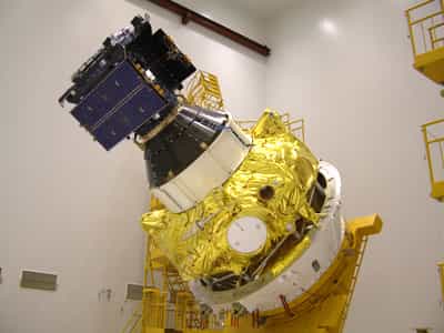 Le satellite GIOVE-A, démonstrateur de Galileo et actuellement en orbite. Crédit ESA.