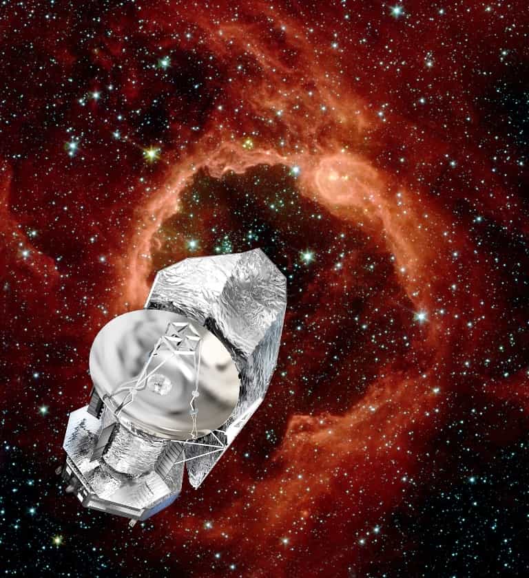 Représentation d'artiste de l'Observatoire spatial Herschel. © ESA-D. Ducros