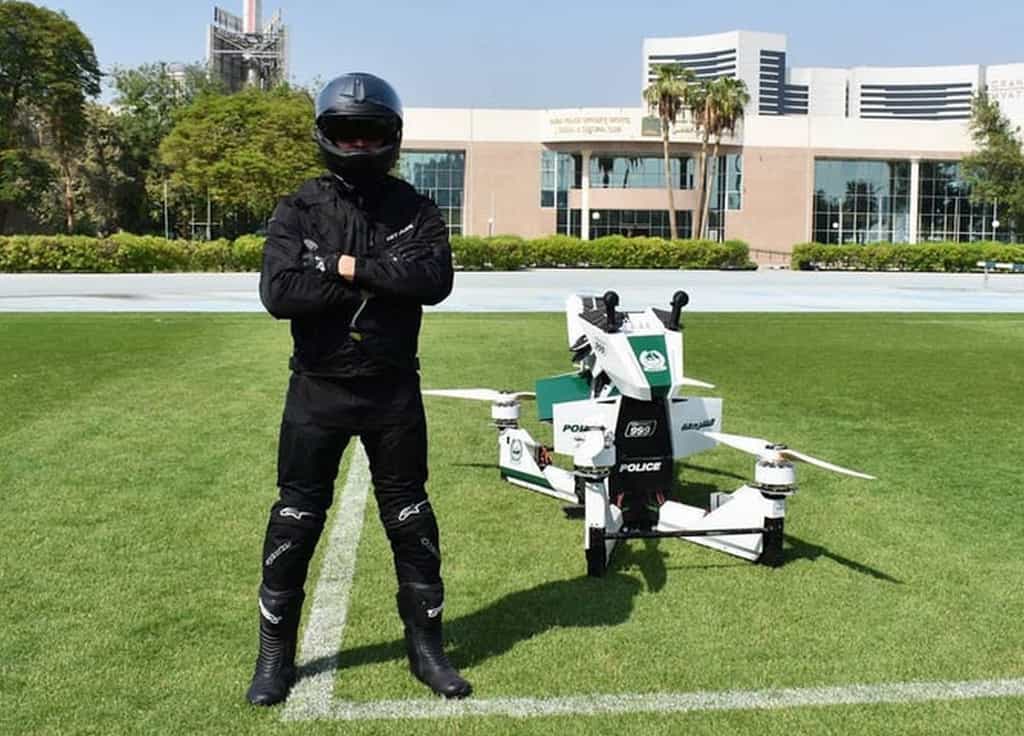 La moto volante présentée à Dubaï est en fait un appareil développé par la société russe Hoversurf qui l'a dévoilé en février dernier. © Hoversurf