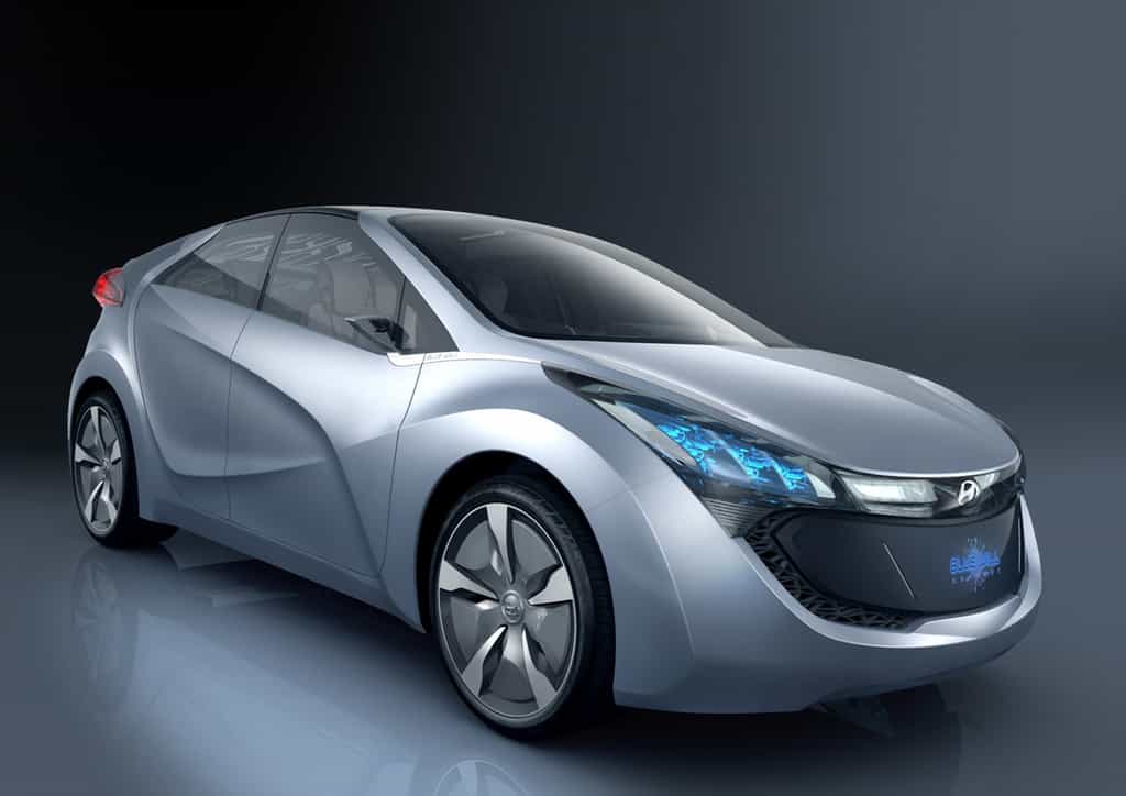 La voiture hybride Blue-Will du constructeur sud-coréen Hyundai utilise un accumulateur lithium métal polymère (LMP) pour alimenter son moteur électrique. À l’avenir, une variante pourrait utiliser de l'azote liquide. © Hyundai