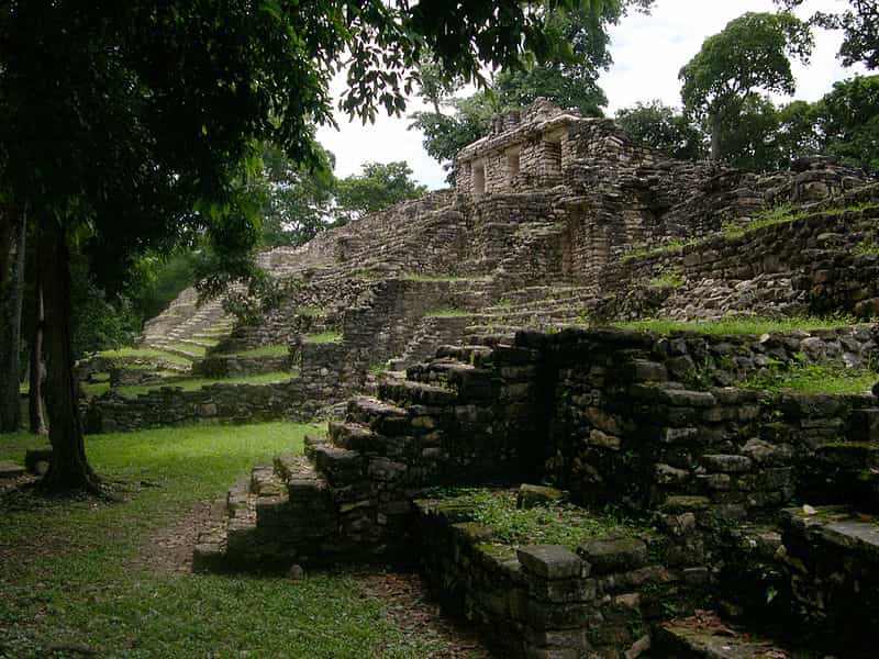 S'il est difficile d'envisager des pyramides en Amazonie, comme à l'image l'une des pyramides maya du Yaxchilan, des preuves archéologiques suggèrent l'existence de routes et de villes précolombiennes. © Jacob Rus, Wikipédia, cc by sa 2.0