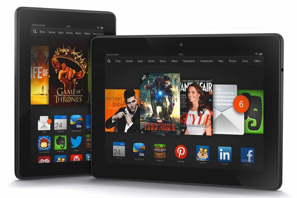 Les nouvelles tablettes Kindle Fire HDX d’Amazon embarquent un nouveau&nbsp;System on a Chip quadruple cœur et reçoivent deux fois plus de mémoire vive (2 Go) que les modèles précédents. © Amazon