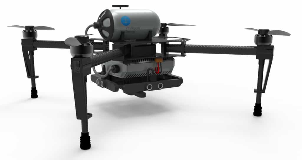 La société britannique Intelligent Energy dit avoir mis au point une pile à hydrogène pour drone qui offrirait « plusieurs heures » d’autonomie et pourrait être rechargée en deux minutes. © Intelligent Energy