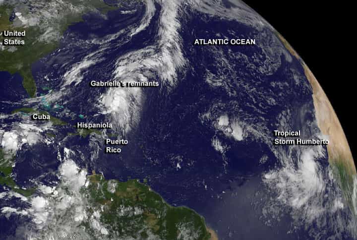 Humberto pourrait bien devenir le premier cyclone de la saison en Atlantique Nord. © Nasa