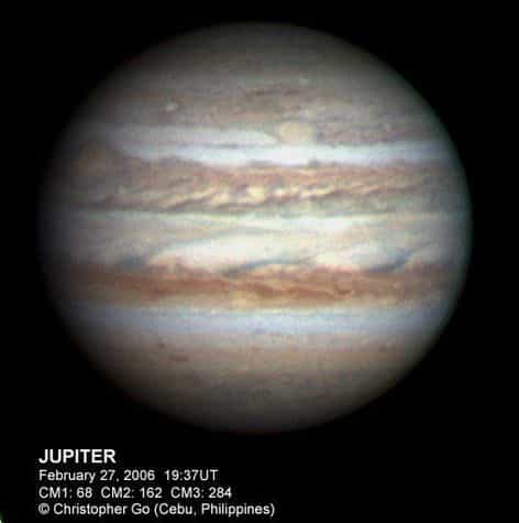 Jupiter et ses deux taches rouges...