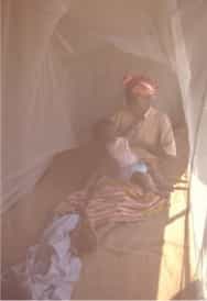 Moustiquaire protégeant du paludisme en Zambie(crédits : &copy; UNICEF/ GIACOMO PIROZZI)