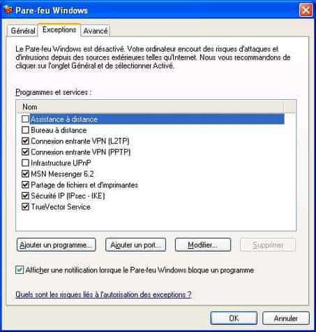 Découverte d'une faille de Windows XP accessible à travers le pare-feu