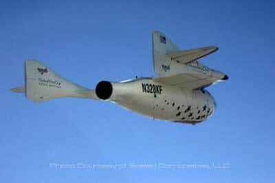 Le SpaceShipOne, vaisseau qui a remporté l'Ansari X Prize