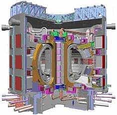 Un Tokamak, réacteur expérmental à fusion.