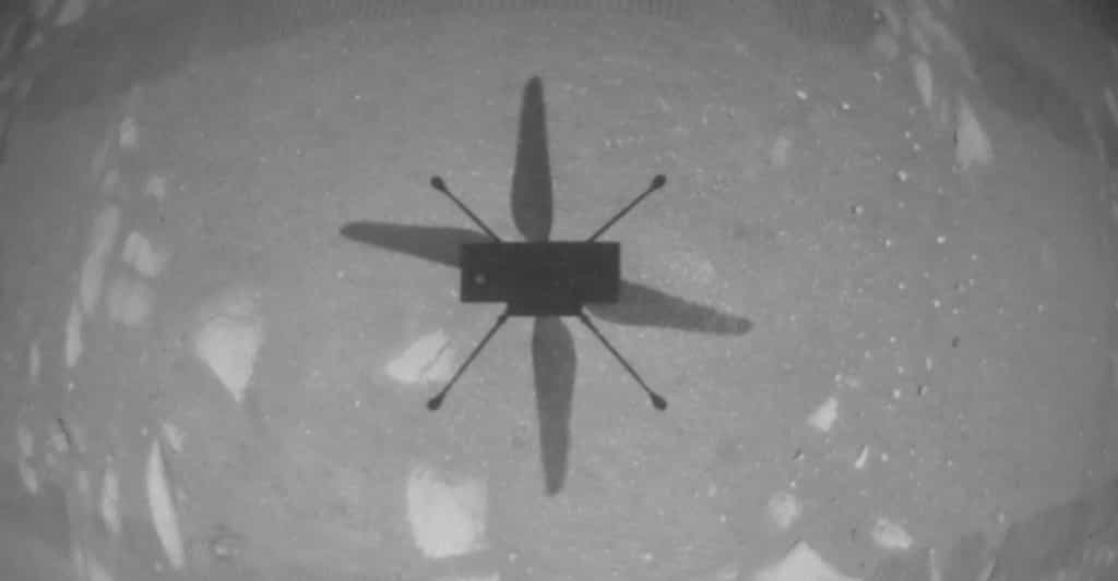 Photo prise par la caméra de l'hélicoptère martien Ingenuity. © Nasa, JPL-Caltech