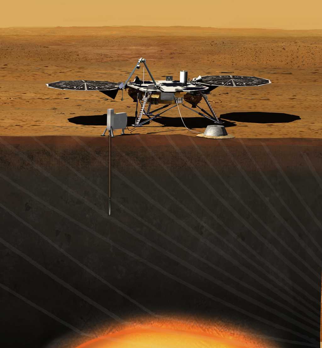 Pour sa prochaine mission sur la surface martienne, la Nasa opte pour un lander. Insight, c'est son nom, explorera le sous-sol de Mars d'une façon qui n'a encore jamais été faite. Premières données attendues en septembre-octobre 2016. © Nasa/JPL-Caltech