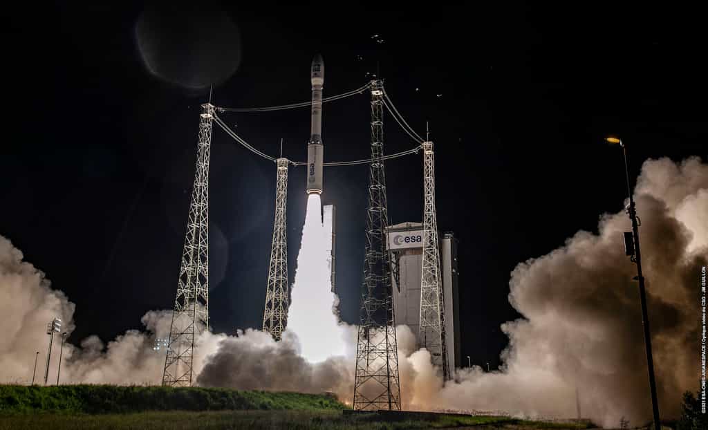 Ce lundi 16 août 2021, le lanceur Vega a mis sur orbite l’un des satellites de la constellation Pléiades Neo. © ESA, Cnes, Arianespace-JM Guillon