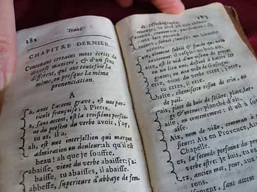 Traité d'orthogrape, édition originale de 1669. Collection auteur