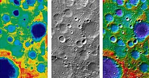Images renvoyées par la sonde chinoise Chang'e-1. Crédit agance spatiale chinoise