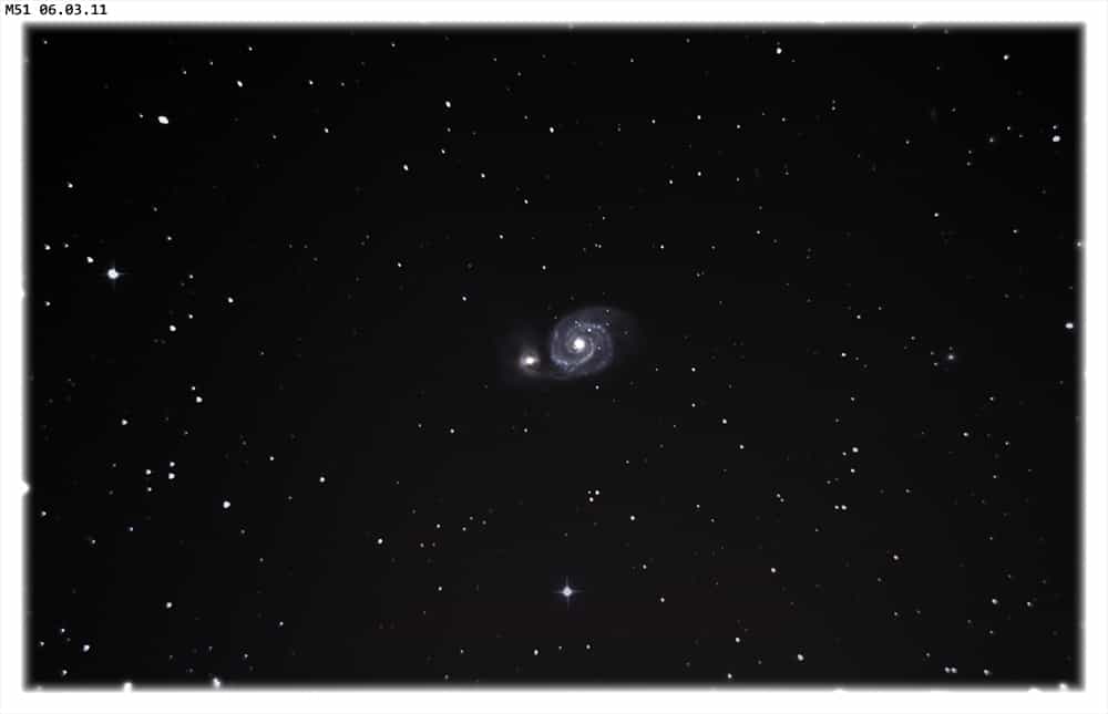 La galaxier spirale Messier 51. © J.-C. Baudevin 