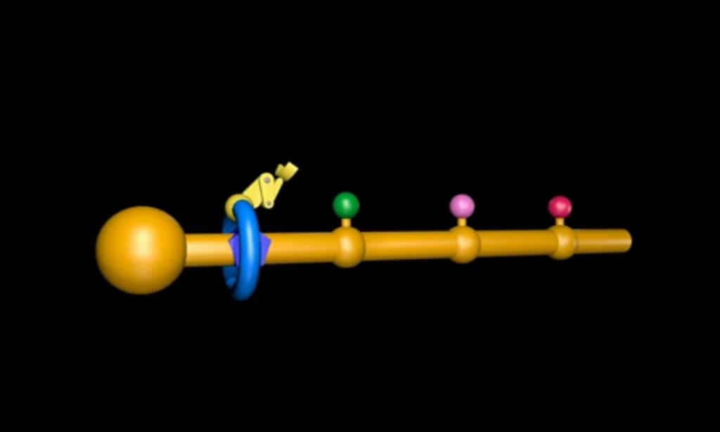 Ce nanorobot synthétiseur de protéines est loin d'égaler l'efficacité du ribosome. Son bras met plusieurs heures avant d'intégrer un nouvel acide aminé à la séquence peptidique. Des améliorations s'imposent pour utiliser ce genre d'outils afin de produire massivement des composés complexes à l'avenir. © Miriam Wilson
