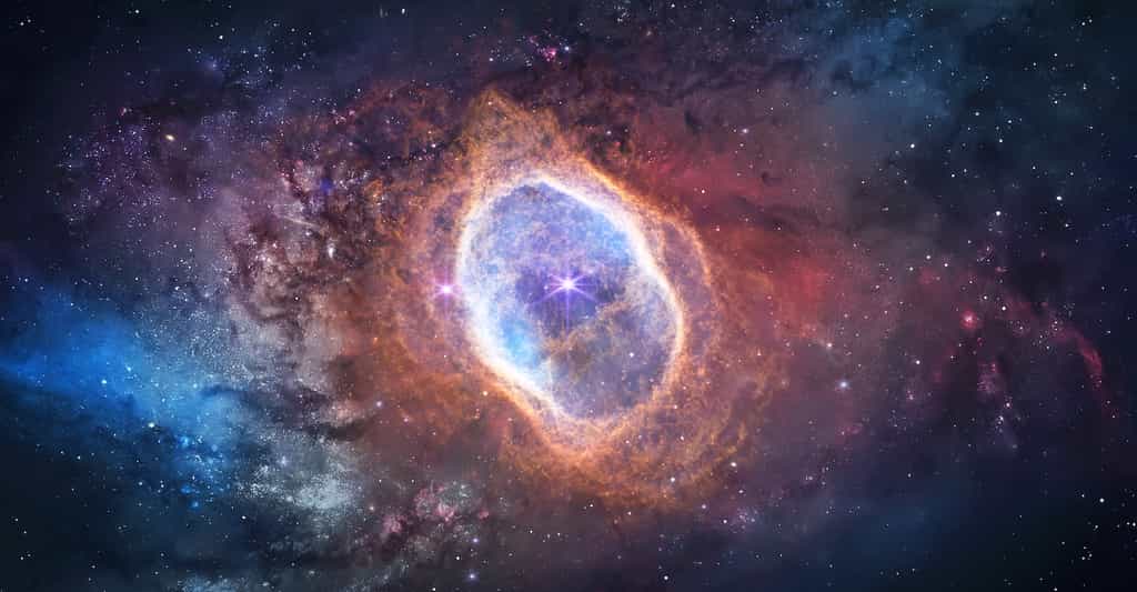Grâce aux images renvoyées par le télescope spatial James-Webb, les astronomes ont pu reconstruire l’histoire de la nébuleuse de l’Anneau austral. © dimazel, Adobe Stock