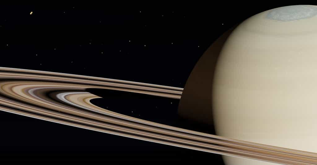 Ce week-end, la Terre se glissera entre Saturne et le Soleil. Une belle occasion pour observer la planète géante aux anneaux. © Ayush, Adobe Stock