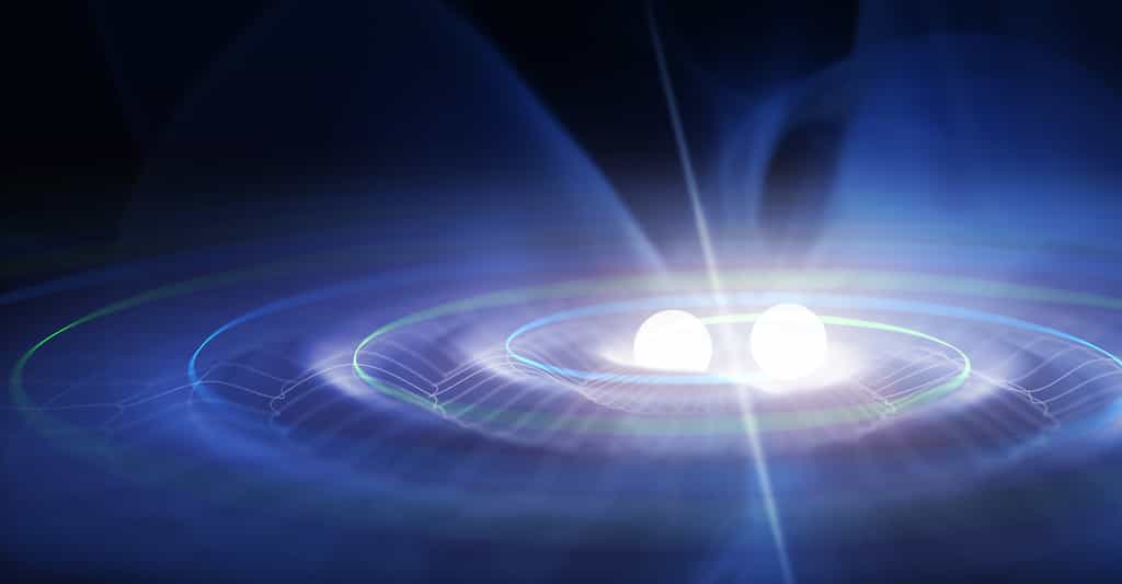 Avec l’amélioration des instruments, les détections d’ondes gravitationnelles créées par des collisions de trous noirs ou d’étoiles à neutrons se multiplient. © Petrovich12, Adobe Stock